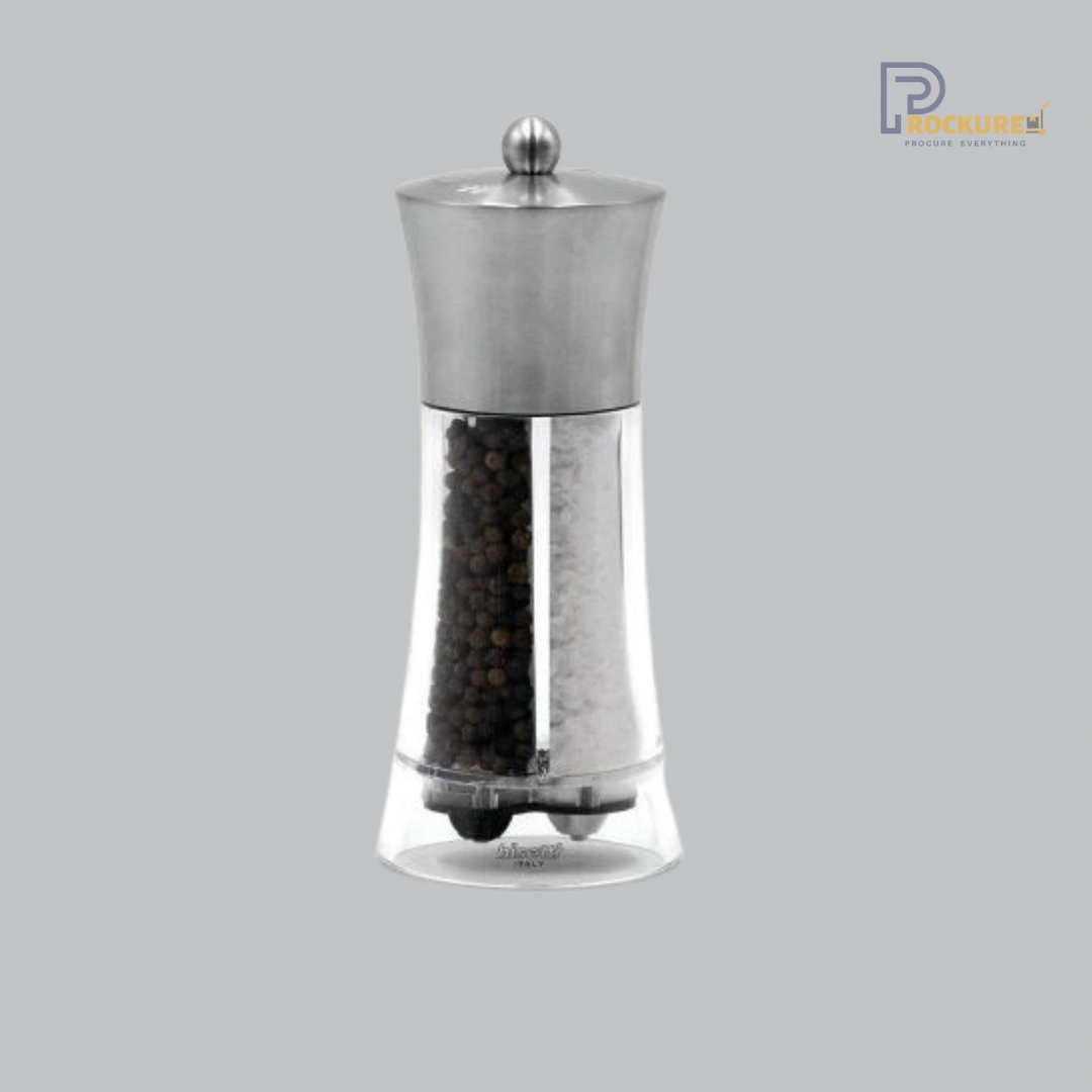 Bisetti Big Dual Series Salt & Pepper Mill 19 cm | Dual Chamber Grinder