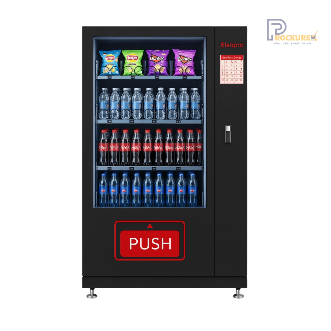 Elanpro Galaxy Series Vending Machine – Refrigerated, 6 Trays, 60 Variety, Touchscreen, 510 pcs Capacity