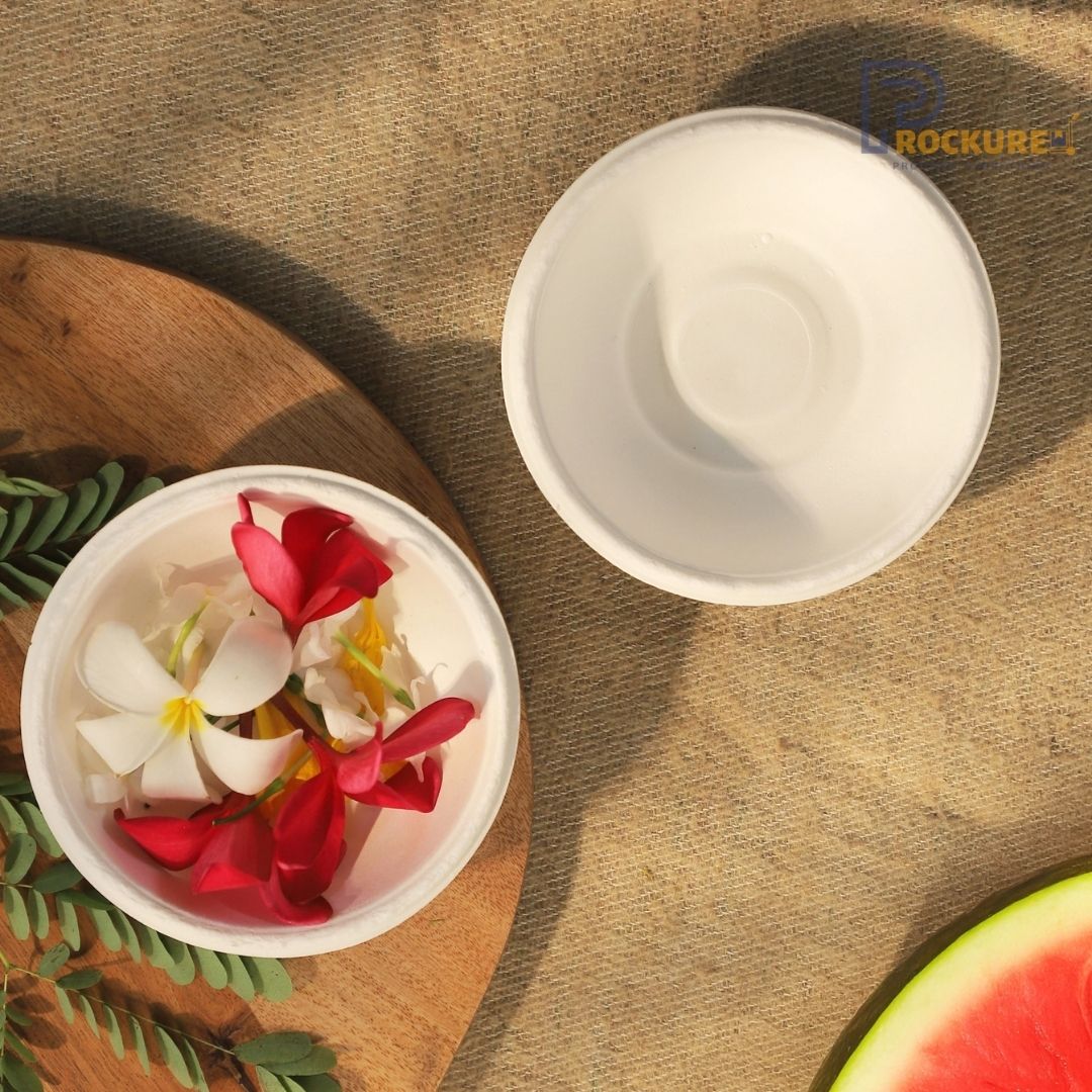 White Bagasse 180 ml Round Bowl | Biodegradable Bowl