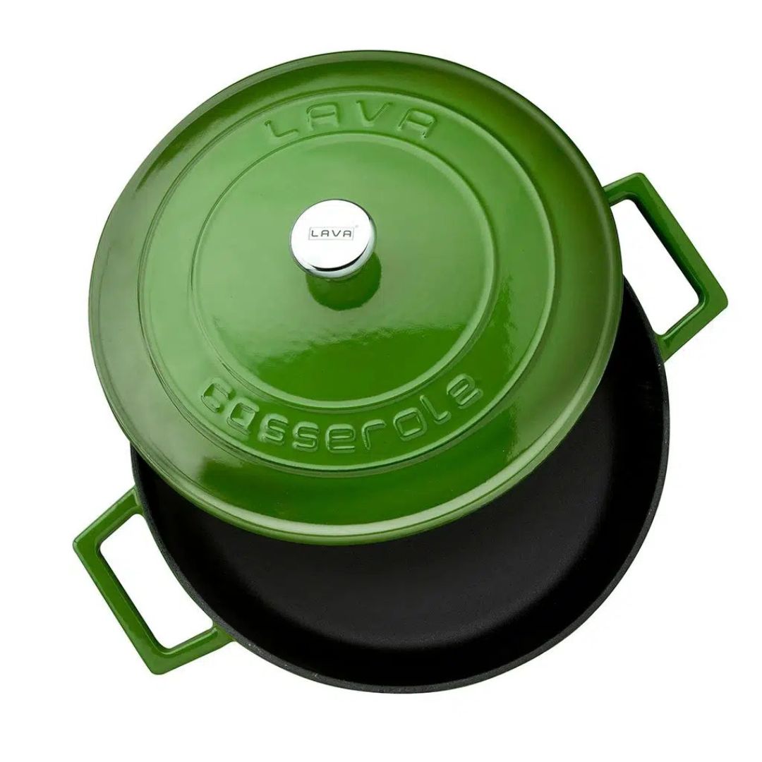 Lava Cast Iron Shallow Casserole 24 cm - LVYST24K2