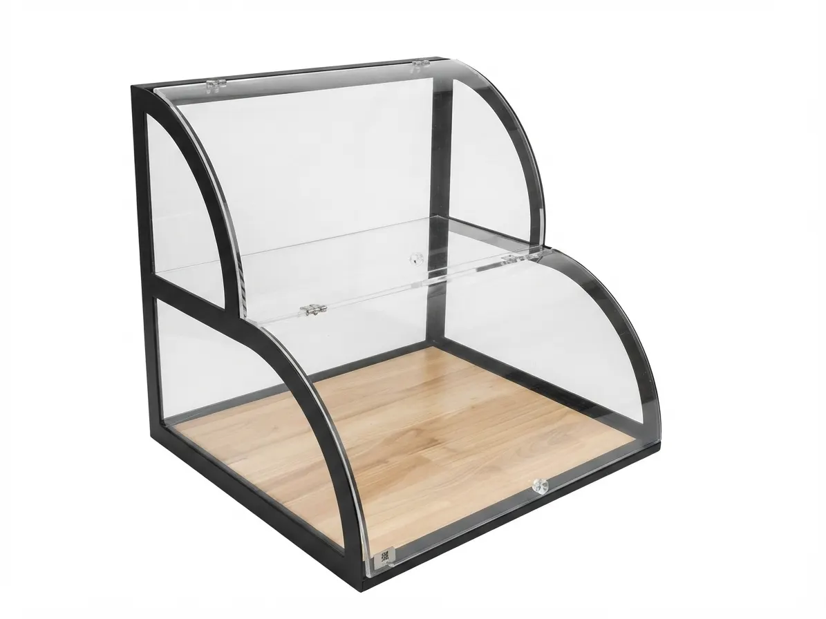 Stainless Steel Deep Bakery & Dessert Ambient Display Cabinet with Wooden Interior 500 x 560 x 500 mm