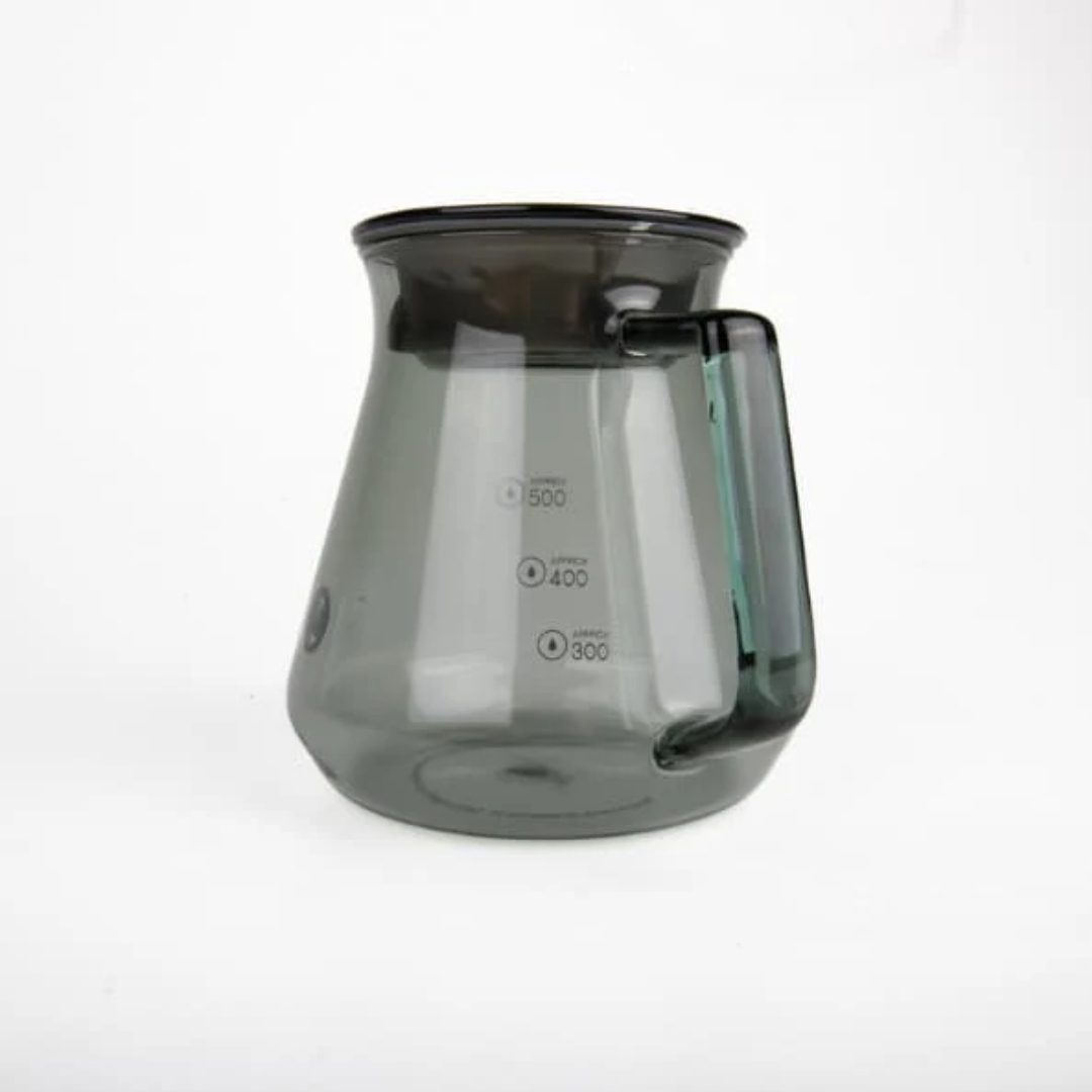 TIMEMORE Coffee Server 600 ml Transparent Black – Heat-Resistant Glass Coffee Server