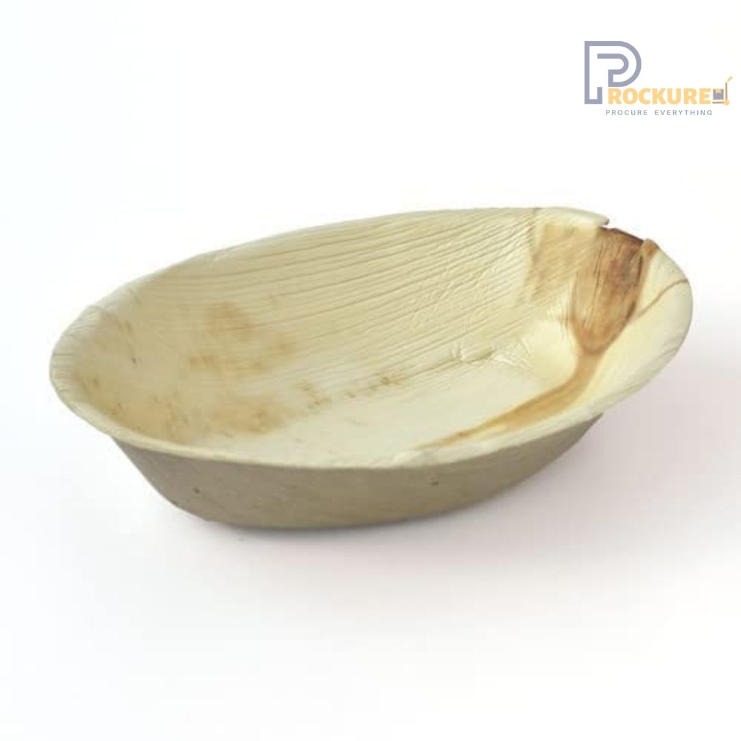 Areca Leaf 12 x 9 Inch Oval Biryani Bowl