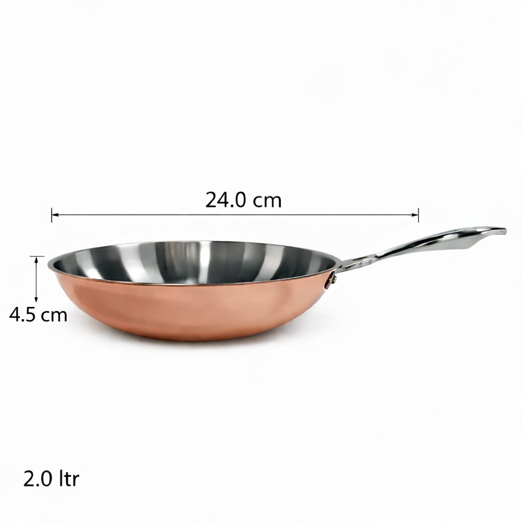 Pradeep Triply Frypan 2.0 Litre with Copper Finish