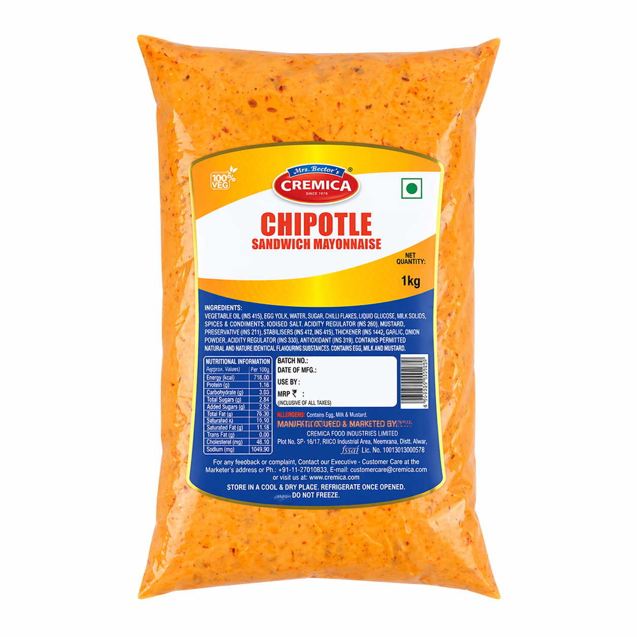 Cremica Chipotle Mayonnaise 1kg