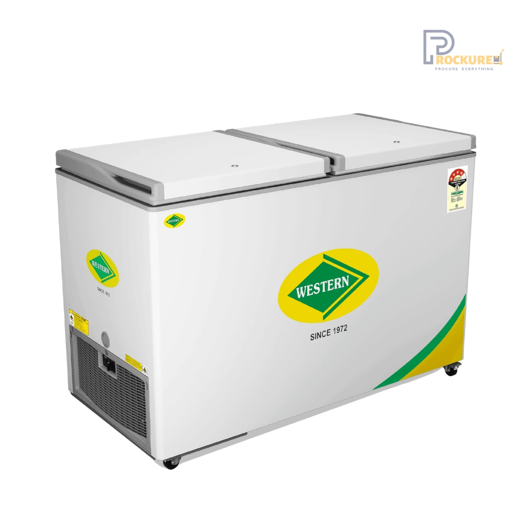 Western D475H224 444L 2-Lid Commercial Freezer – Heavy Duty with Convertible Cooling