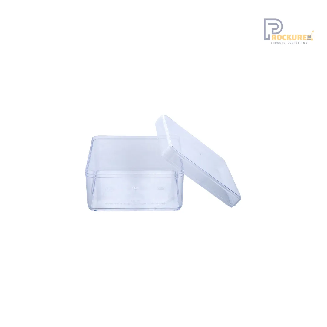 N51 Square Acrylic Plastic Storage Box – 200ml (Pcs/Ctn: 420)
