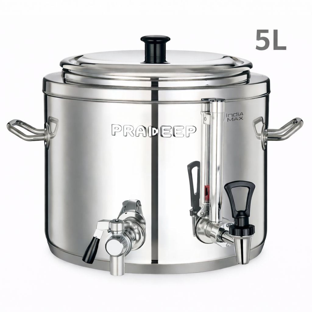 Pradeep Stainless Steel Insulated Beverage Boiler 5 Litre - Induction Boiler 5L 9230/5