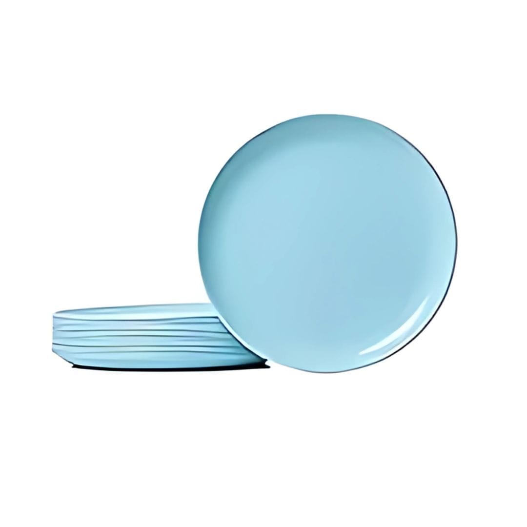 Sanaai Aqua Blue Flat Plate Porcelain 30 cm - Elegant Dining & Restaurant Serveware (12 Pc Carton)