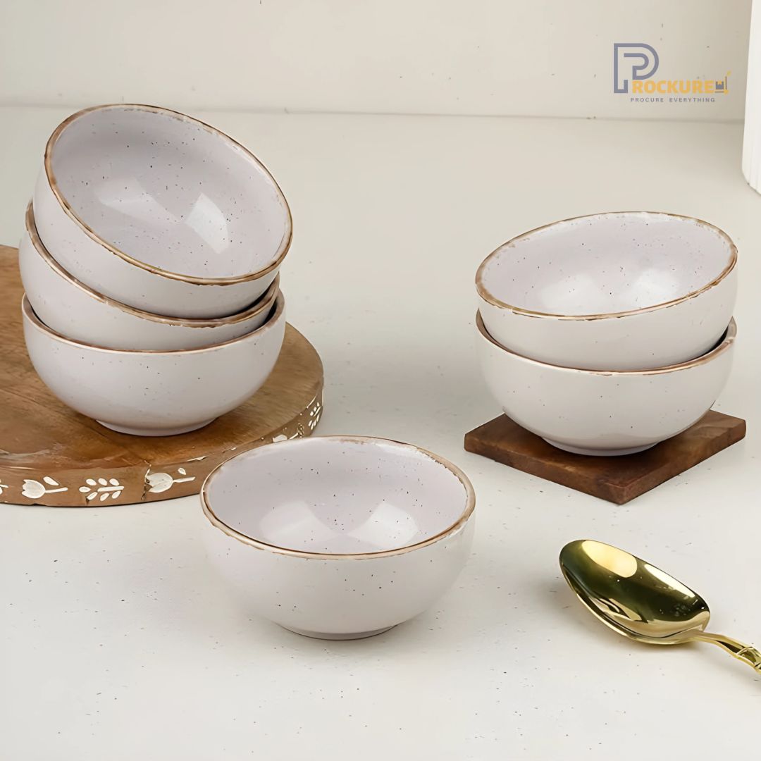 Sanaai Speckled Brown Dinner Bowl Porcelain Crockery - 48 Pc Carton