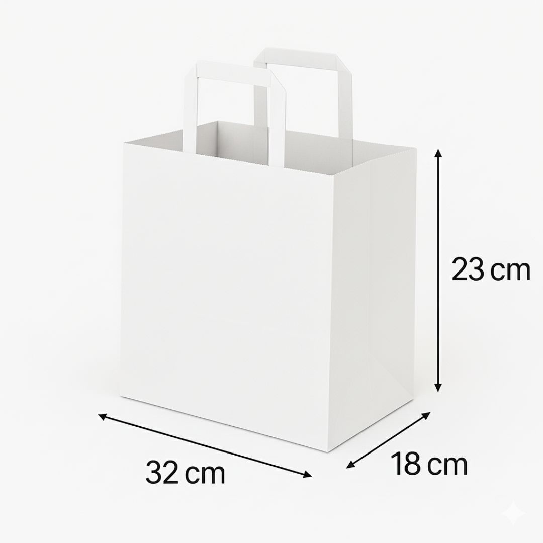 White square Bottom Handle Bag | 32 x 18 x 23 cm | 80 GSM