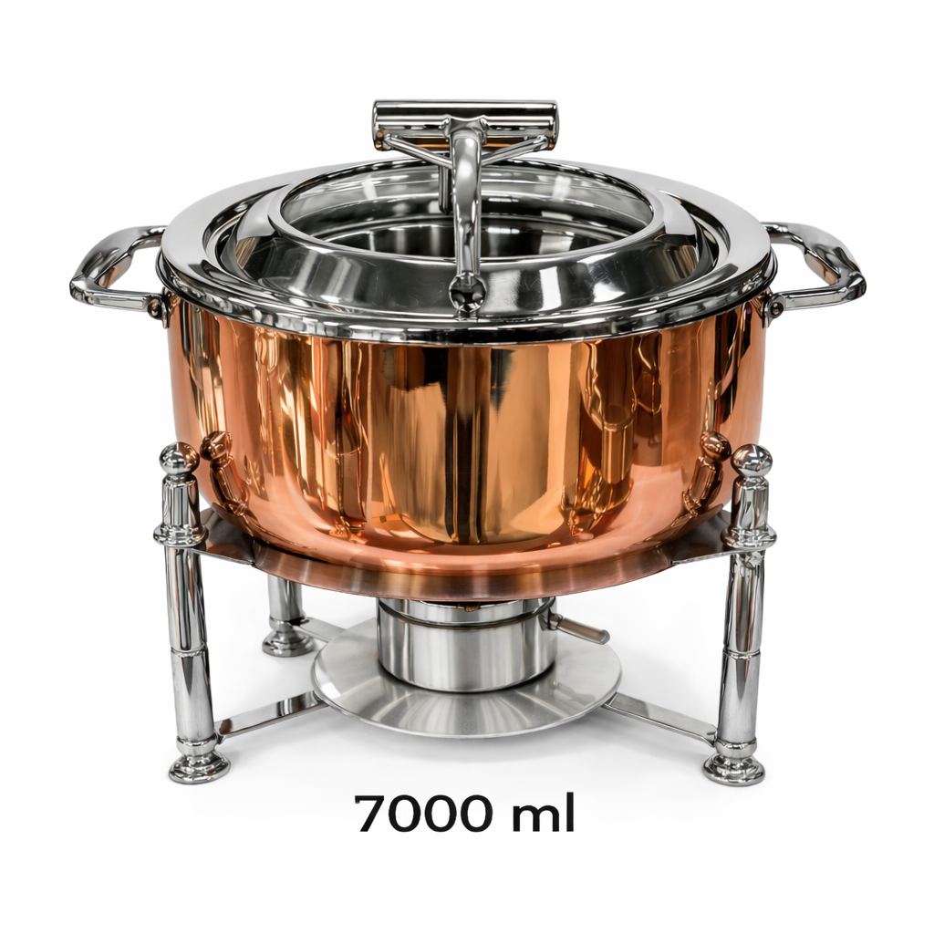 Pradeep Triply Chafing Dish 7 Litre with Copper Coating and Stand