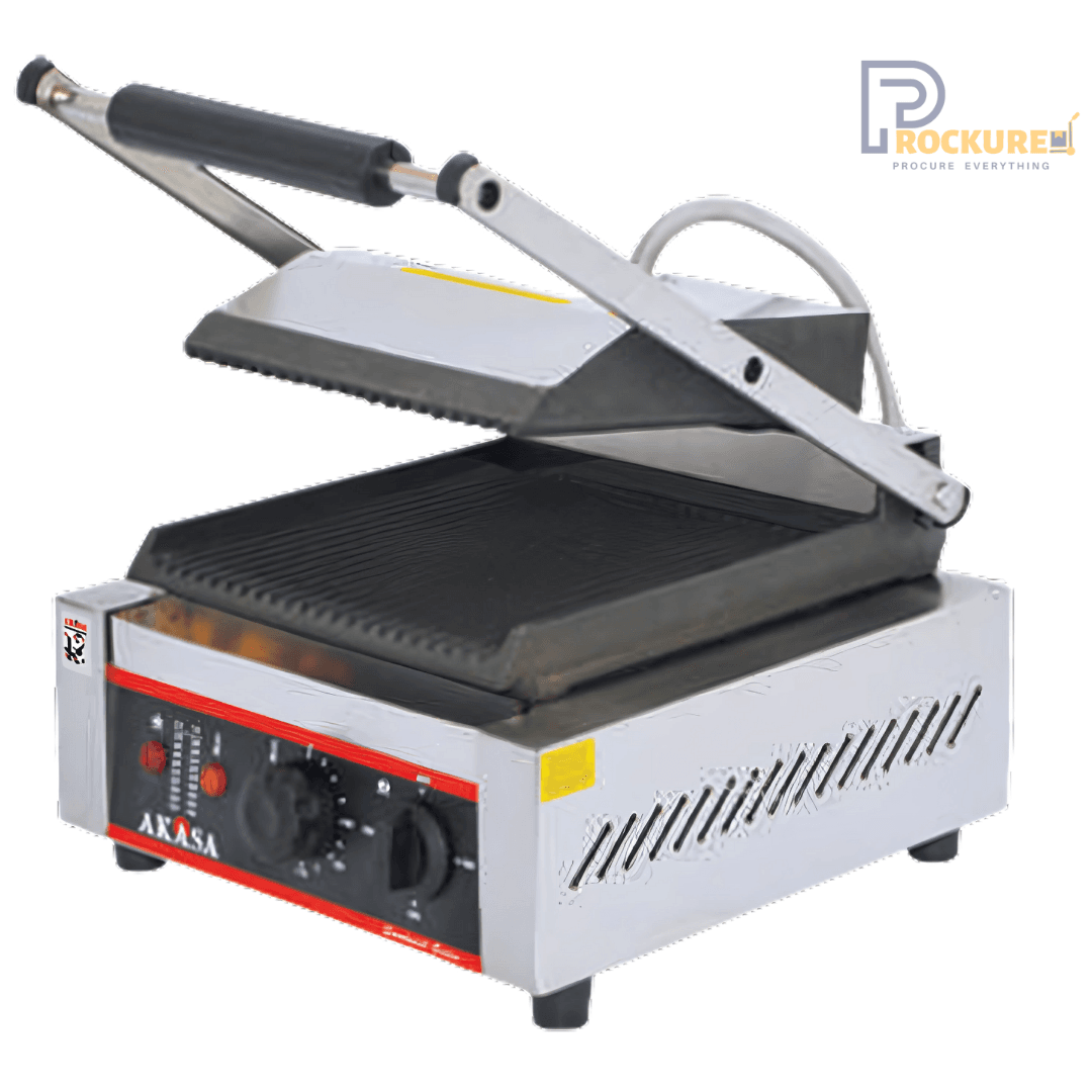 Akasa SG 10 Electric Sandwich Press – 2000W, Jumbo Sandwich Griller, Stainless Steel
