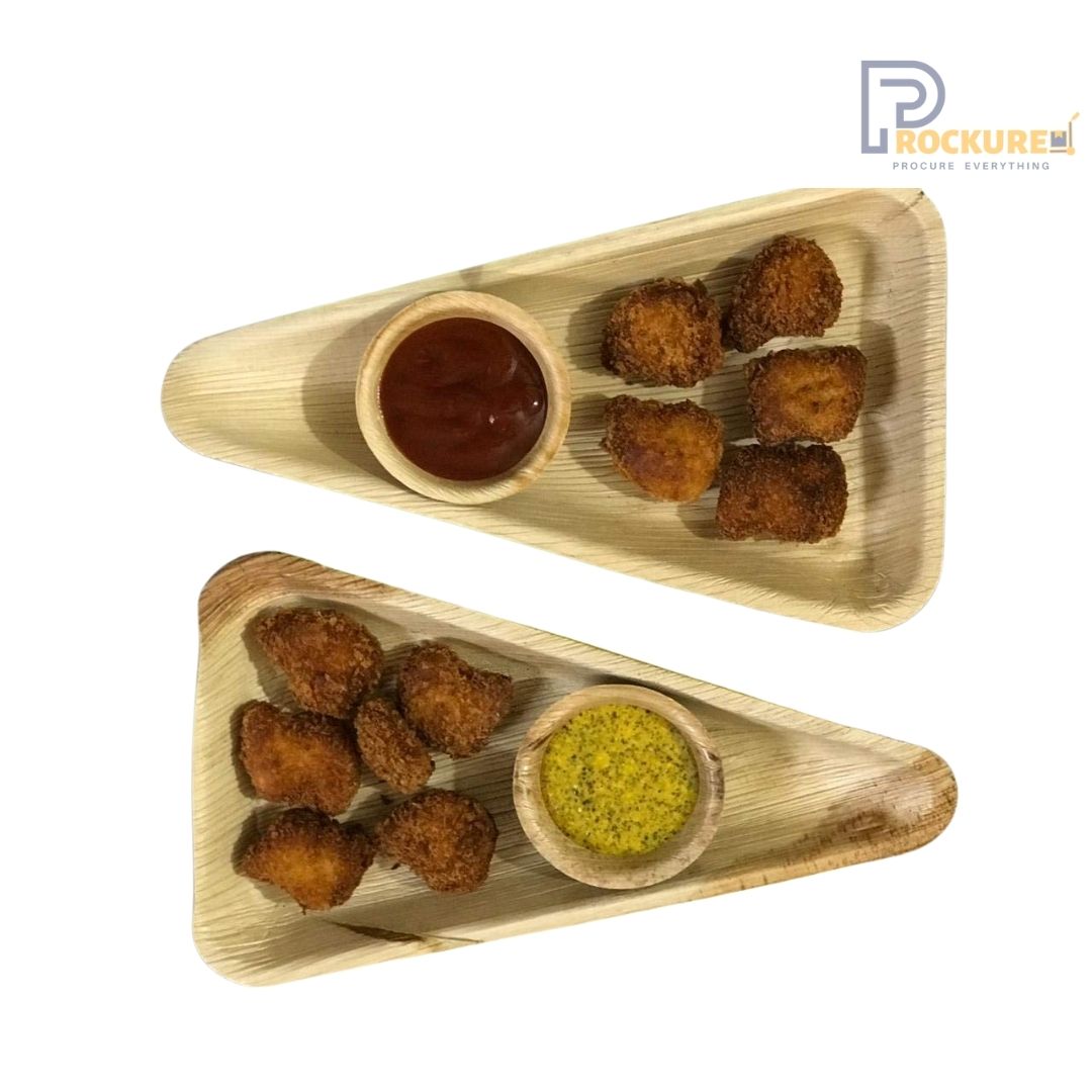 Areca Leaf 10 x 6 Inch Pizza Shaped Platter