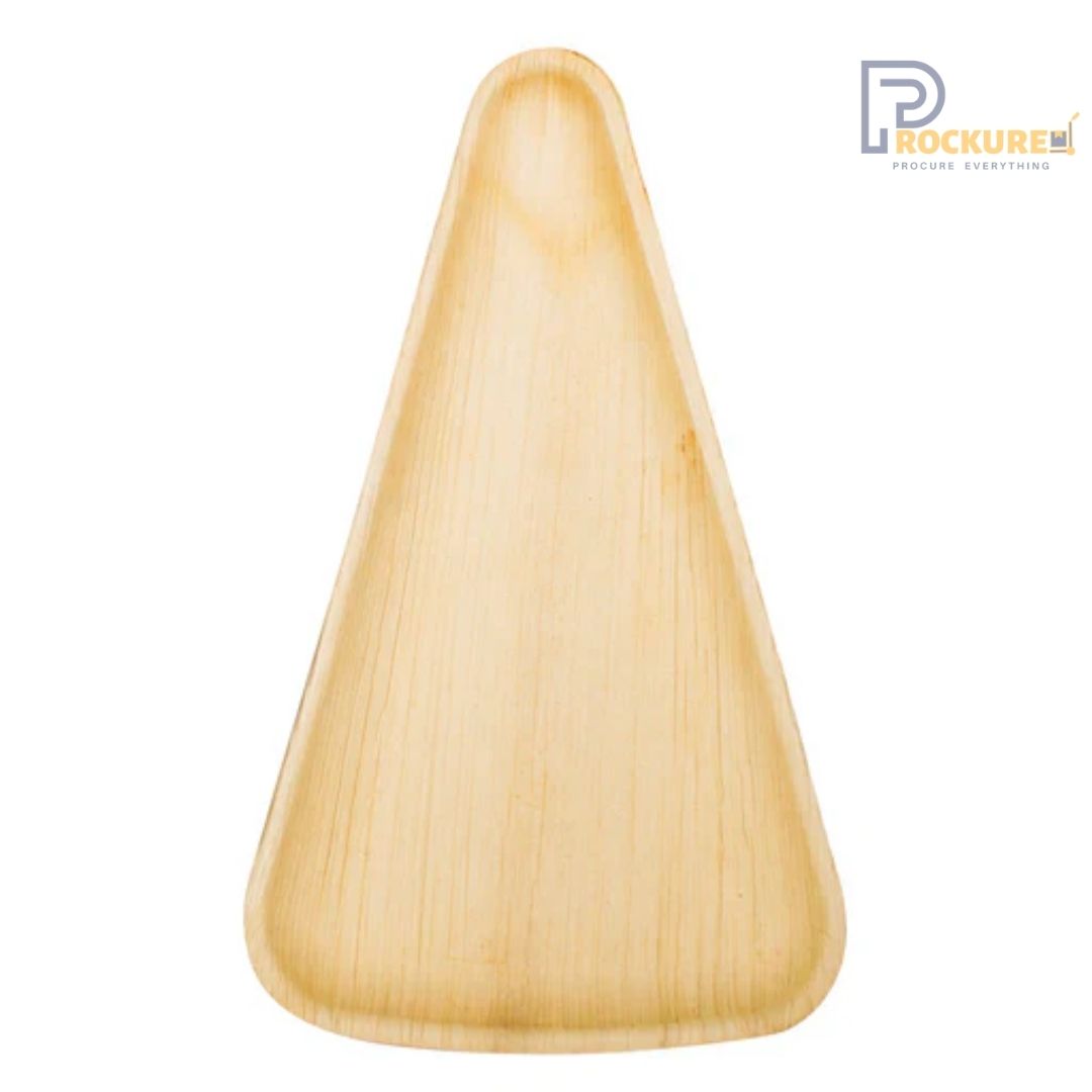 Areca Leaf 10 x 6 Inch Pizza Shaped Platter