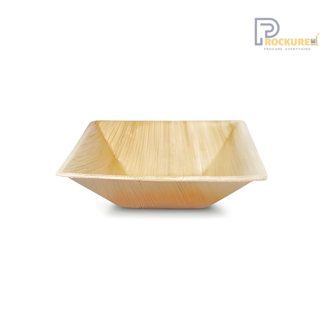 Areca Leaf 6.5 Inch Square Pyramid Bowl