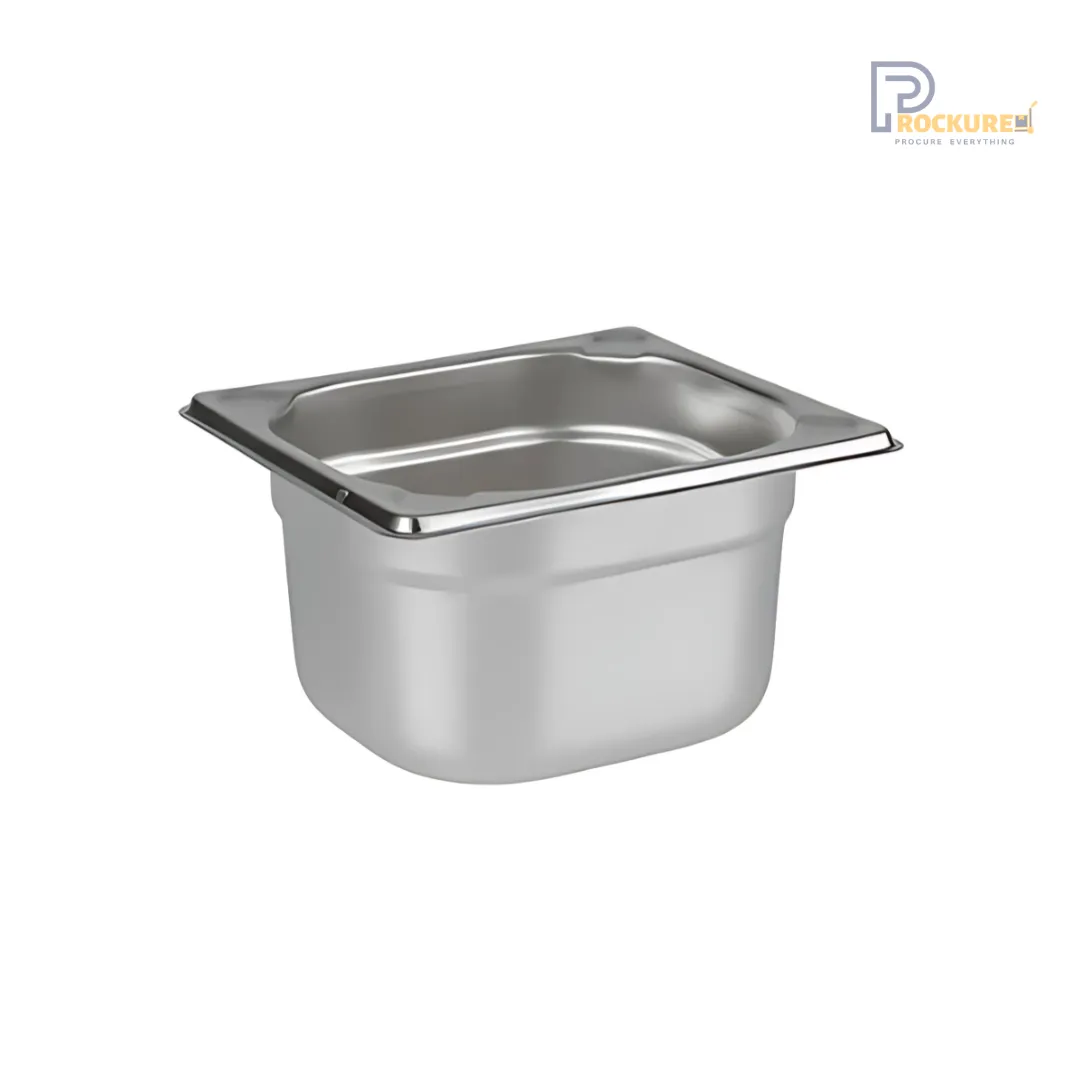 Stainless Steel 304 GN Pans 1/6 – 100mm Deep | 1.5L