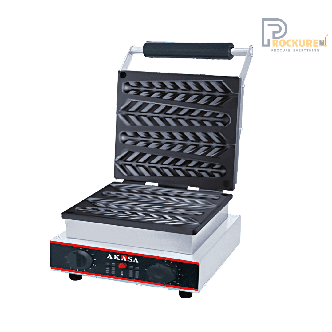 Akasa SWM 4 Stick Waffle Maker – 1600W Electric Commercial Stick Waffle Machine
