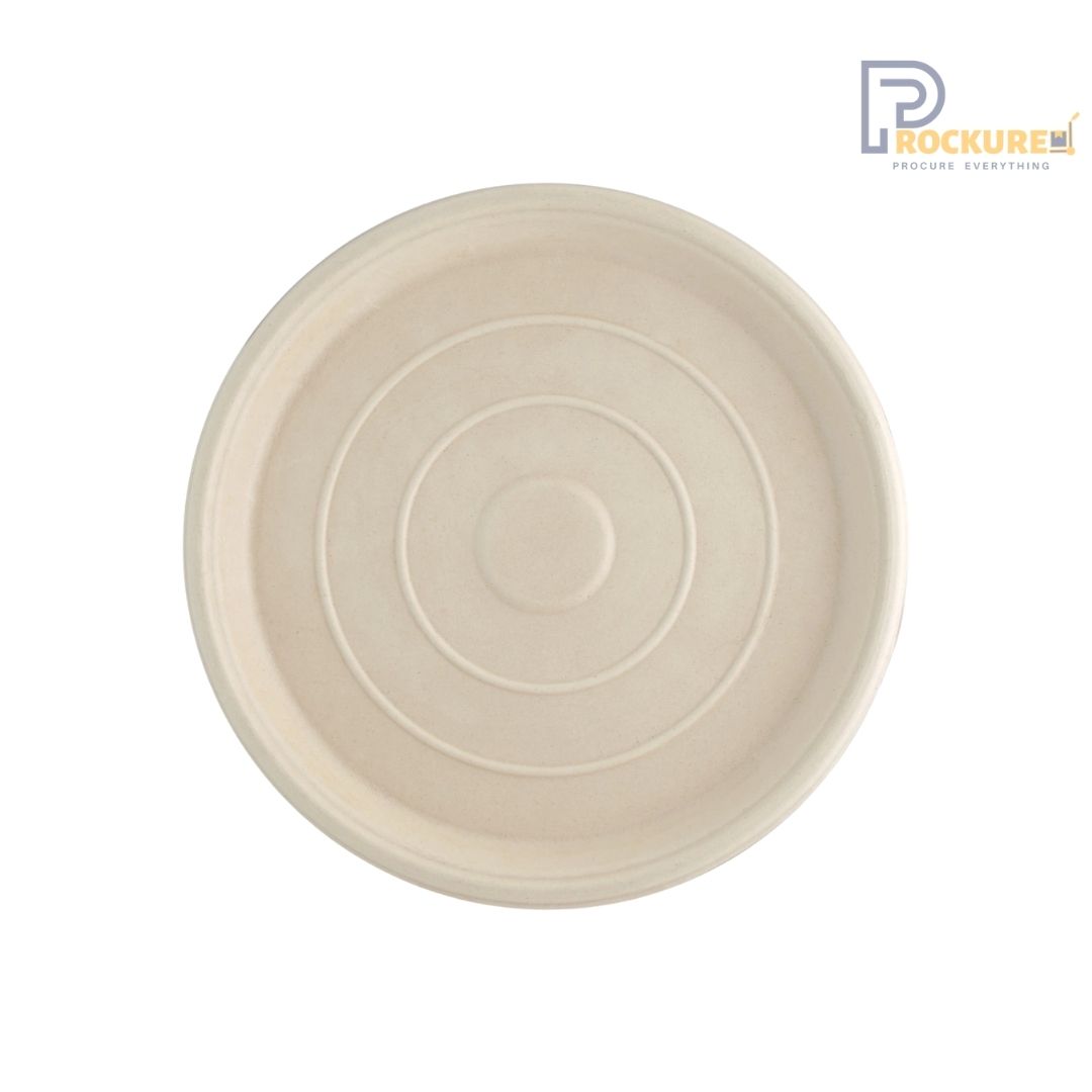 Brown Bagasse Round Plate 12 Inch | Biodegradable Plate