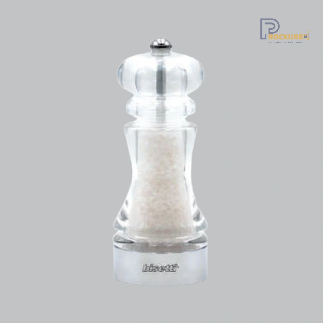 Bisetti Perugia Salt Mill 18 cm (Acrylic Round) | Sleek & Functional