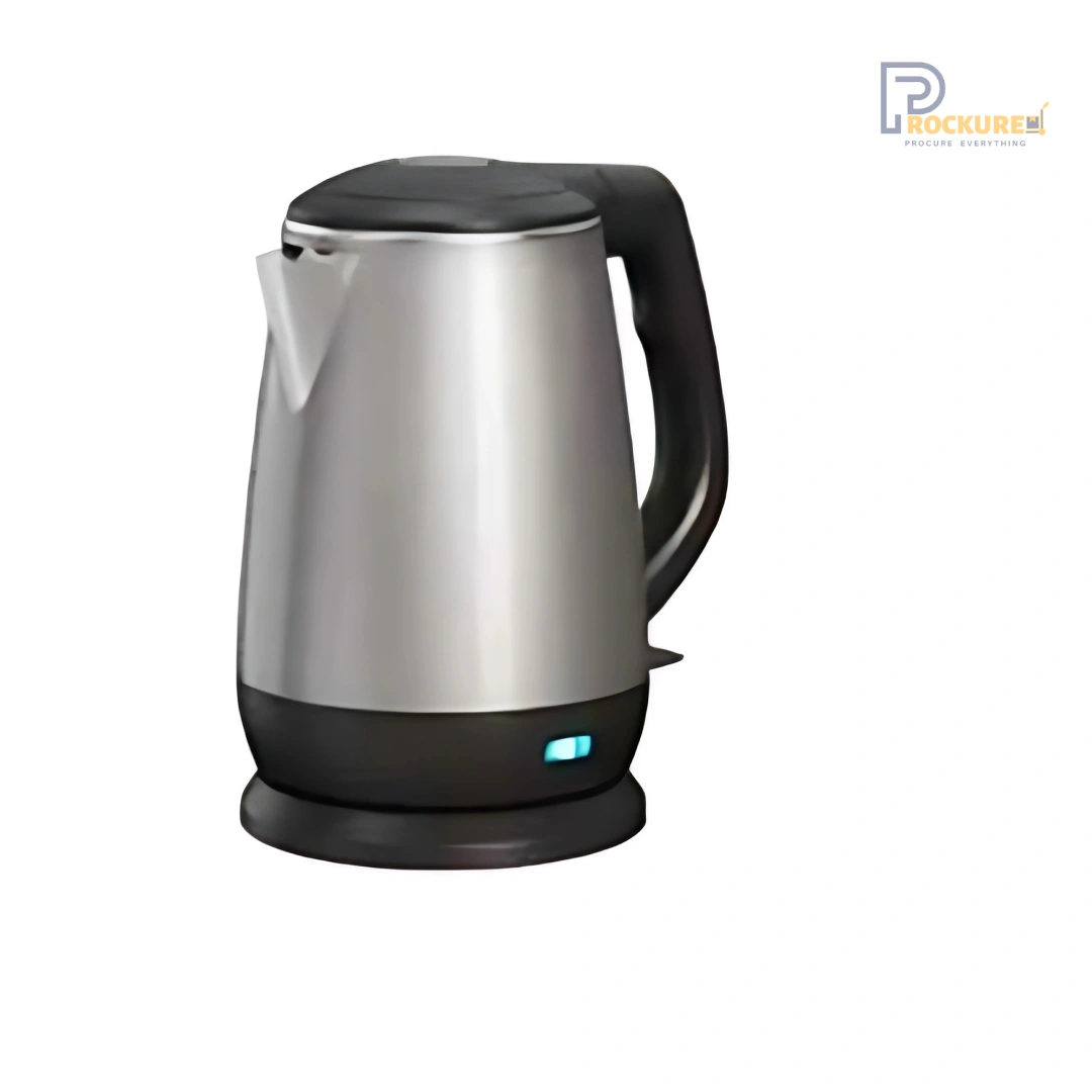 JVD Allure Kettle 1.0L – Titanium Silver Electric Kettle with Auto-Off & Blue LED, 1360W