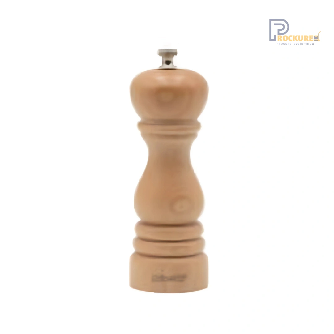 Bisetti Roma Series Salt Mill – 13 cm (Natural Wood) | Compact & Timeless