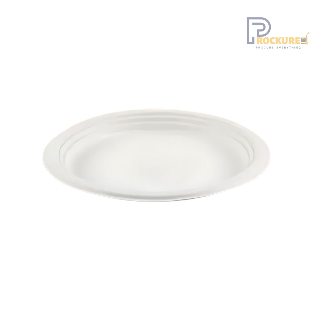 White Bagasse Deep Round Plate 8 Inch | Biodegradable Plate