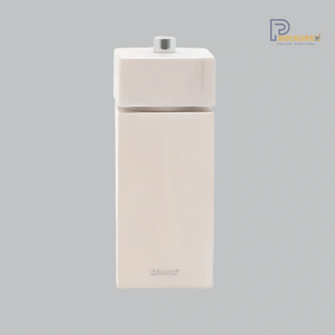 Bisetti Trento Salt Mill 16.5 cm (Square White Finishing) | Sleek & Minimal