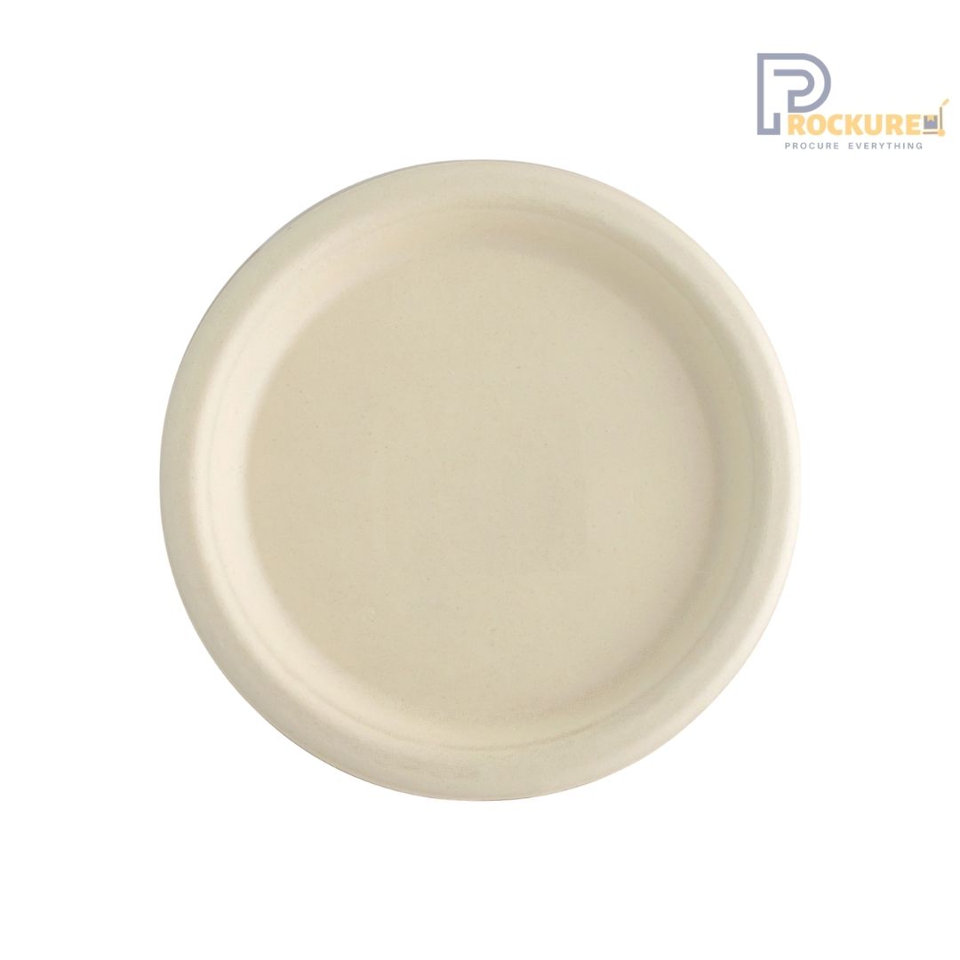 Brown Bagasse Deep Round Plate 6 Inch | Biodegradable Plate