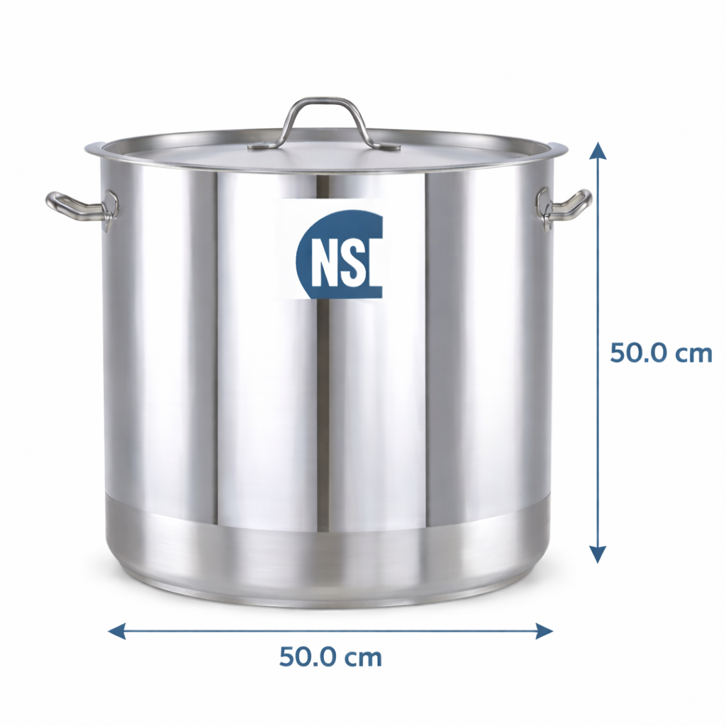 Stainless Steel Cookpot 98 Litre - Pradeep Professional Cookpot 50x50 cm 7229S/50