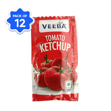 Veeba Tomato Ketchup 8 gm x 100 Sachets Pack of 12