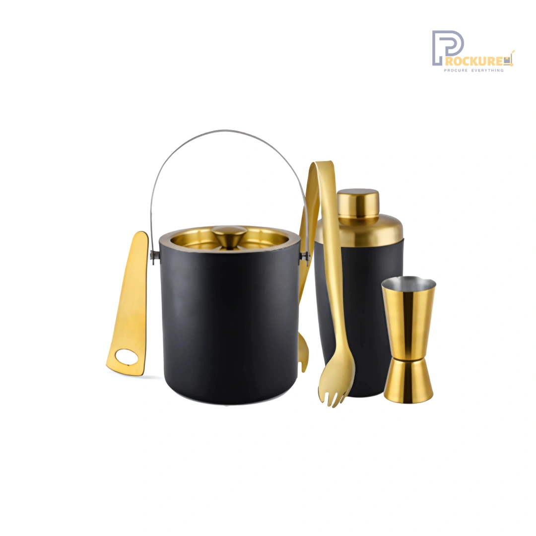 Shapes Luxurious Black & Gold Bar Set – SC/BRS/TNBG/05