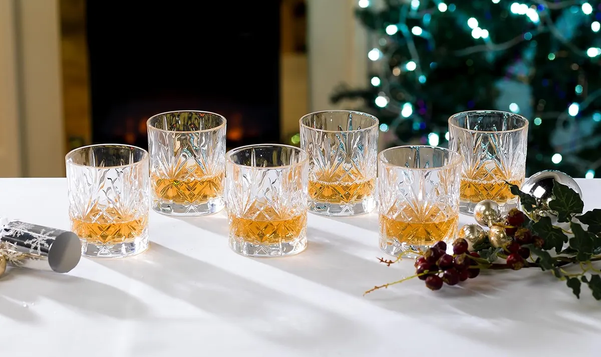 Whisky Glass 340ml – Clear Glass Lowball Tumbler for Premium Beverages 2