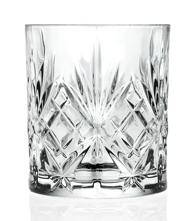 Whisky Glass 340ml – Clear Glass Lowball Tumbler for Premium Beverages