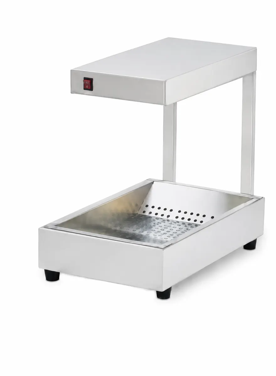 Modinary SS Fries Dump & Warmer | 800W Stainless Steel Hot Hold Unit