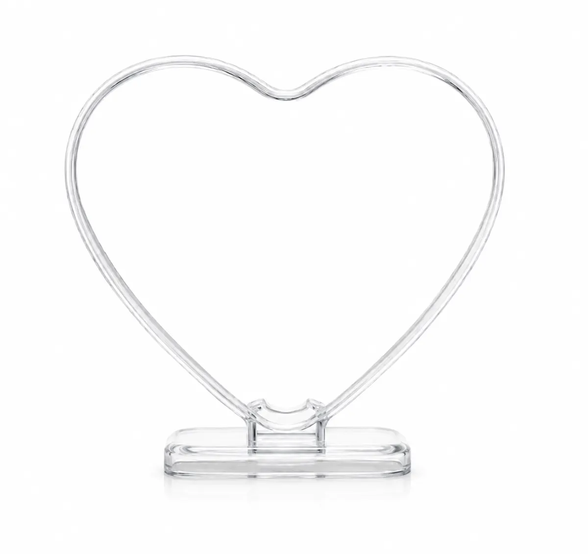 Acrylic Plastic Heart Shape Stand Cup N52
