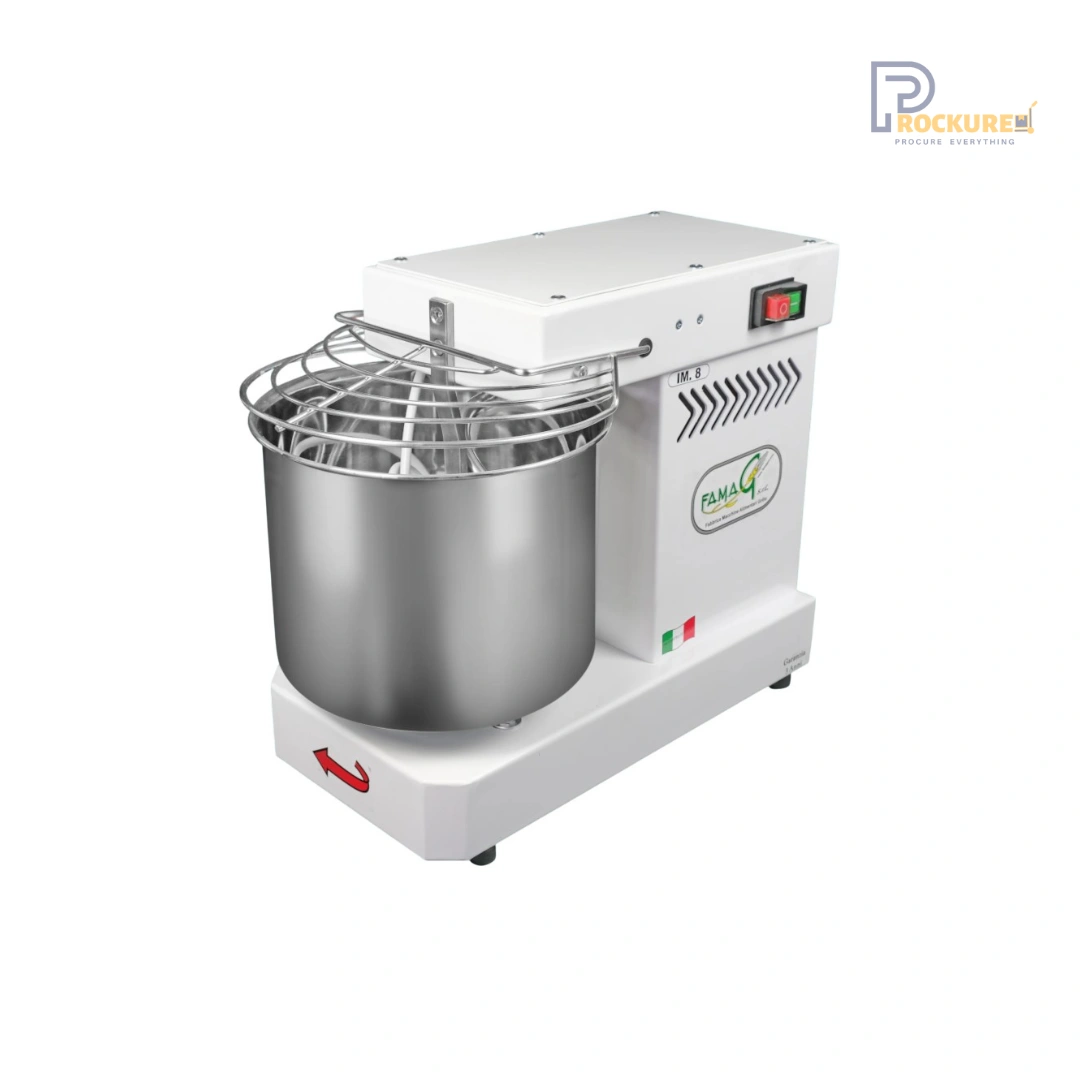 Prockured Basics DH-8 Spiral Dough Mixer 8L Bowl Capacity 700W Motor