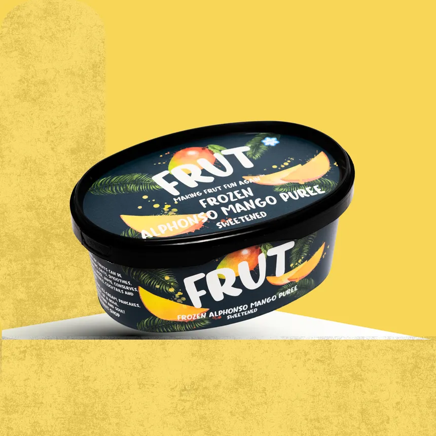 Frut Frozen IQF Ratnagiri Alp Mango Puree  1 kg FFIRAMP-1