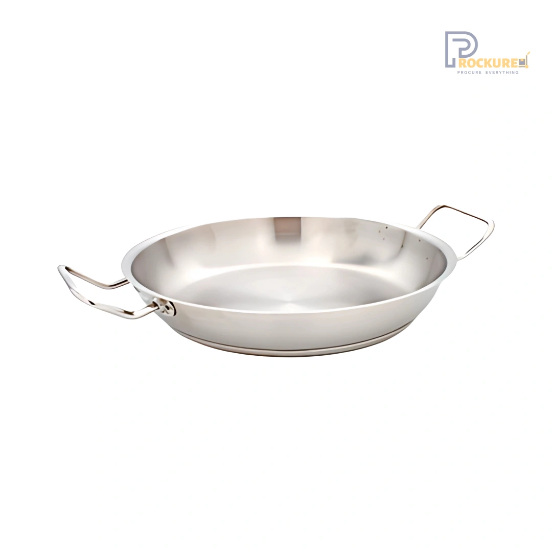 AVON Premium Tri-Ply Paella Pan | 24 cm | Even Heating, Durable & Induction Friendly
