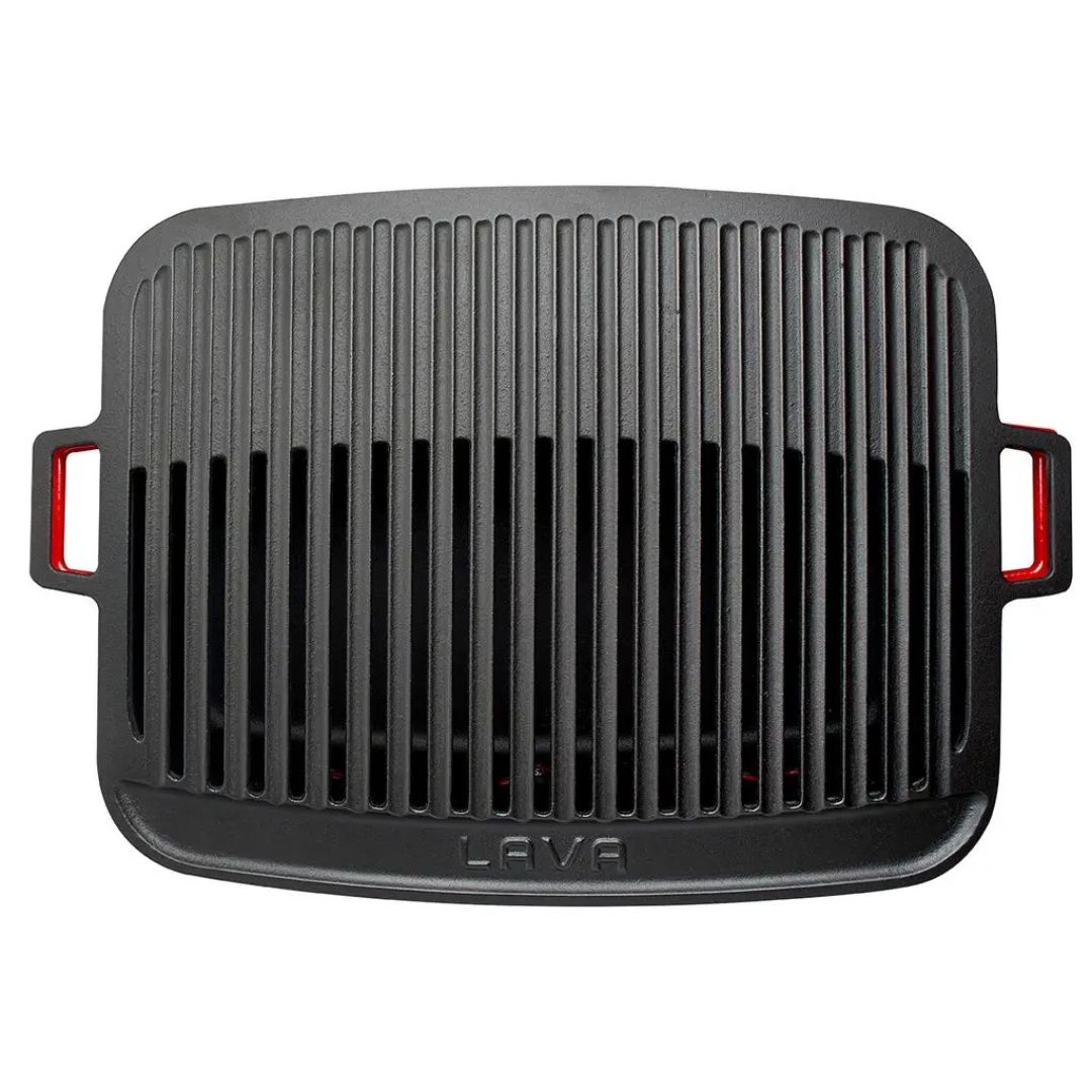 Lava Cast Iron Roasting Pan 36 × 45 cm - Barbeque Grill 36x45 4
