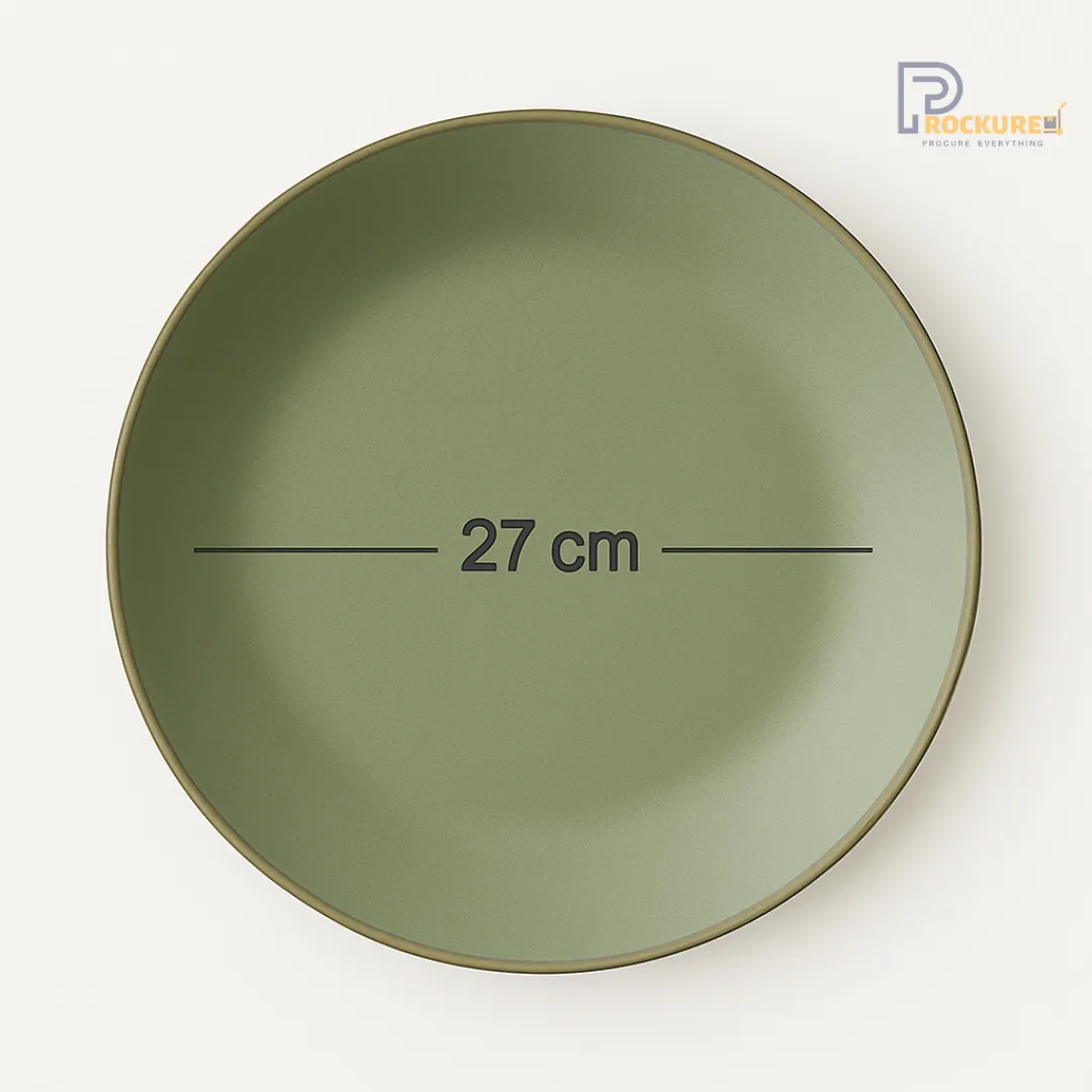 新品未開封 KOHTEN Dinner Show Modern Green Porcelain 27CM Dinner Plate – (Set of 12) – Sanaai