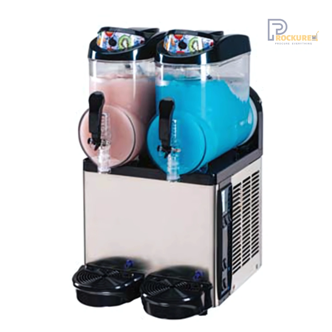 Prockured Basics PBSMD2 Slush Machine – Double Tank, 12L x 2, 500W, Rapid Freezing