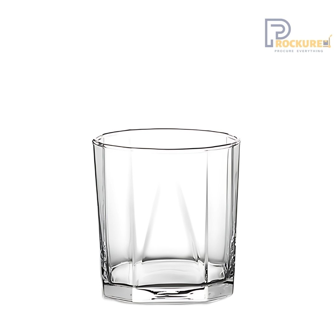 Ocean Pyramid Rock Tumbler 330ml - Premium Glassware for Drinks & Beverages (6 pc Carton)