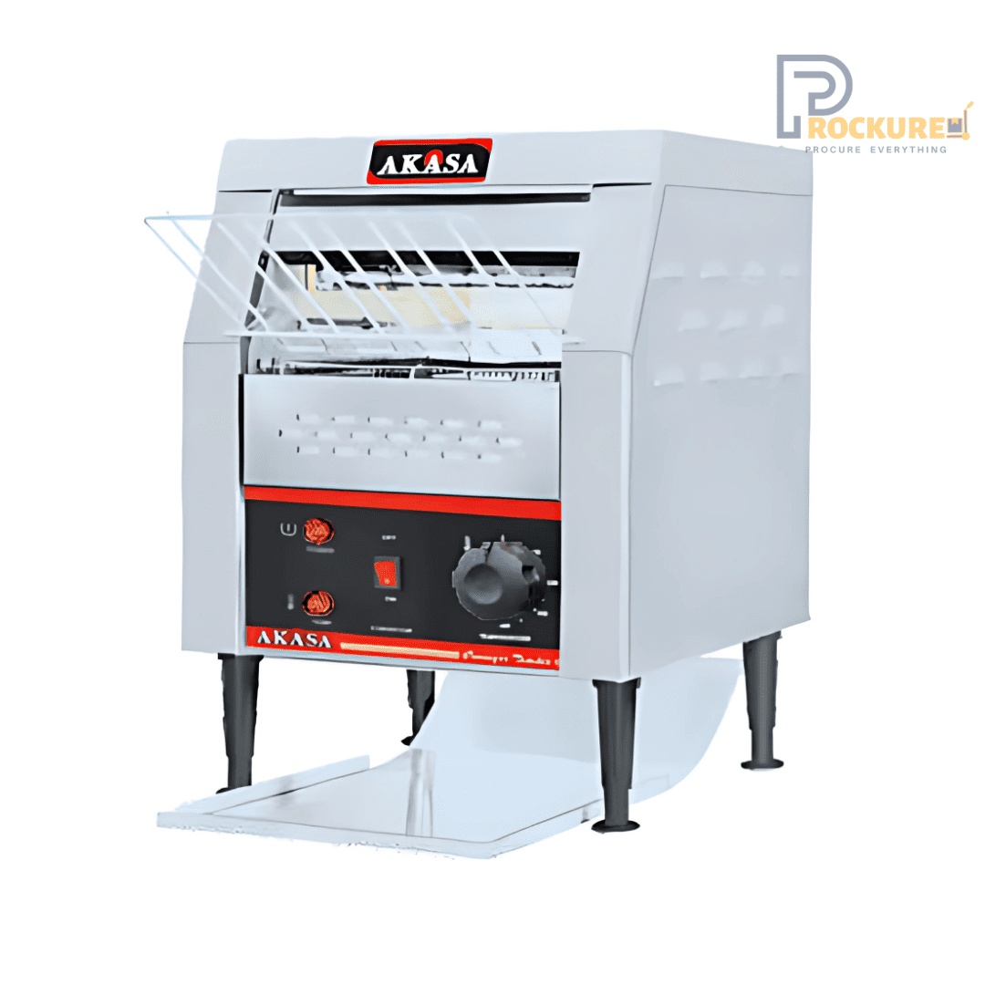 Akasa CT 150 Electric Conveyor Toaster – 1600W Commercial Stainless Steel Toaster