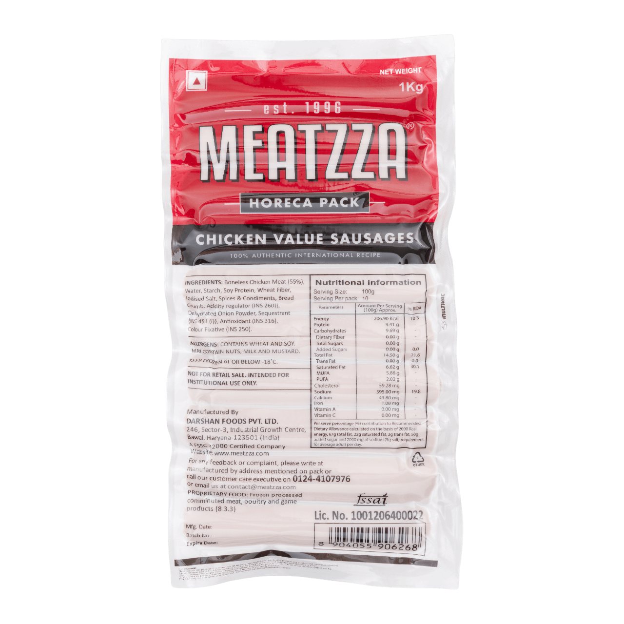 Meatzza Chicken Value Sausages 1 Kg