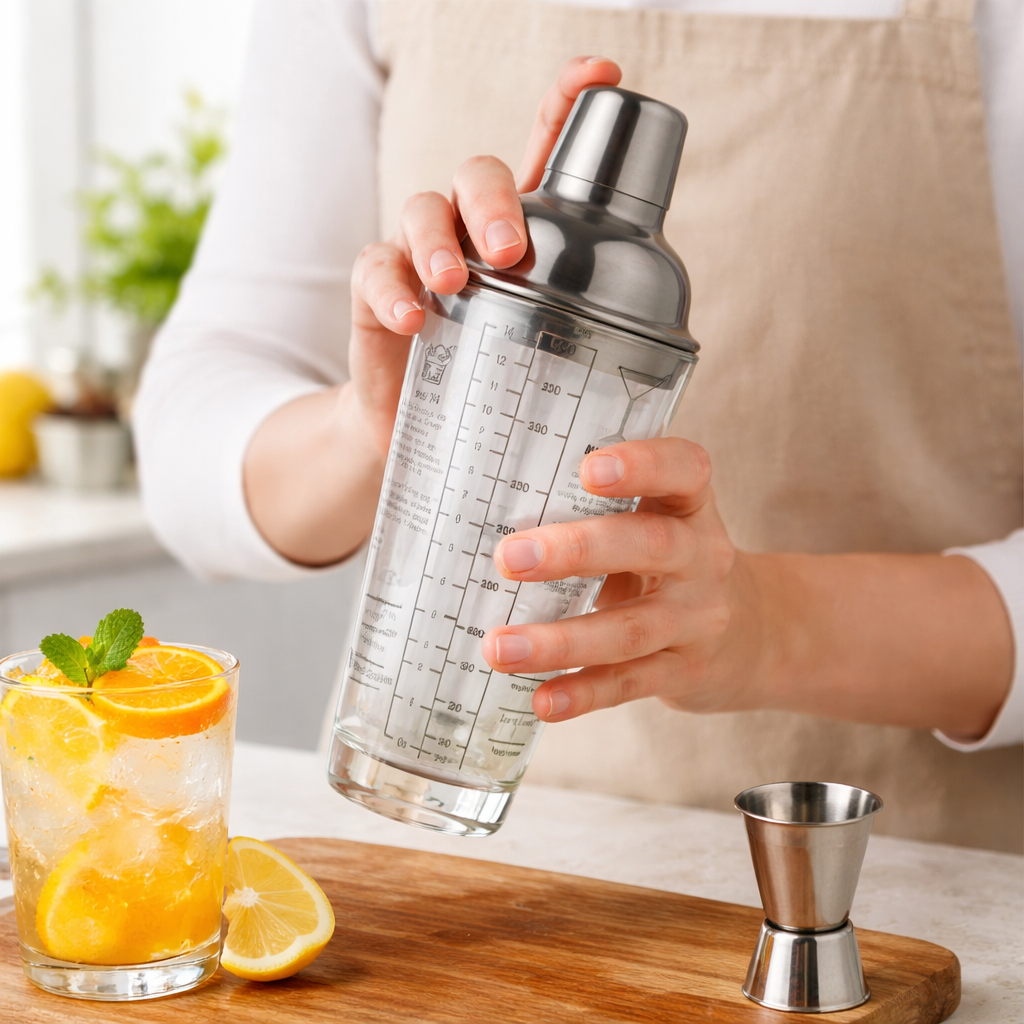 Shaker Glass 400 ML - Stainless Steel Lid