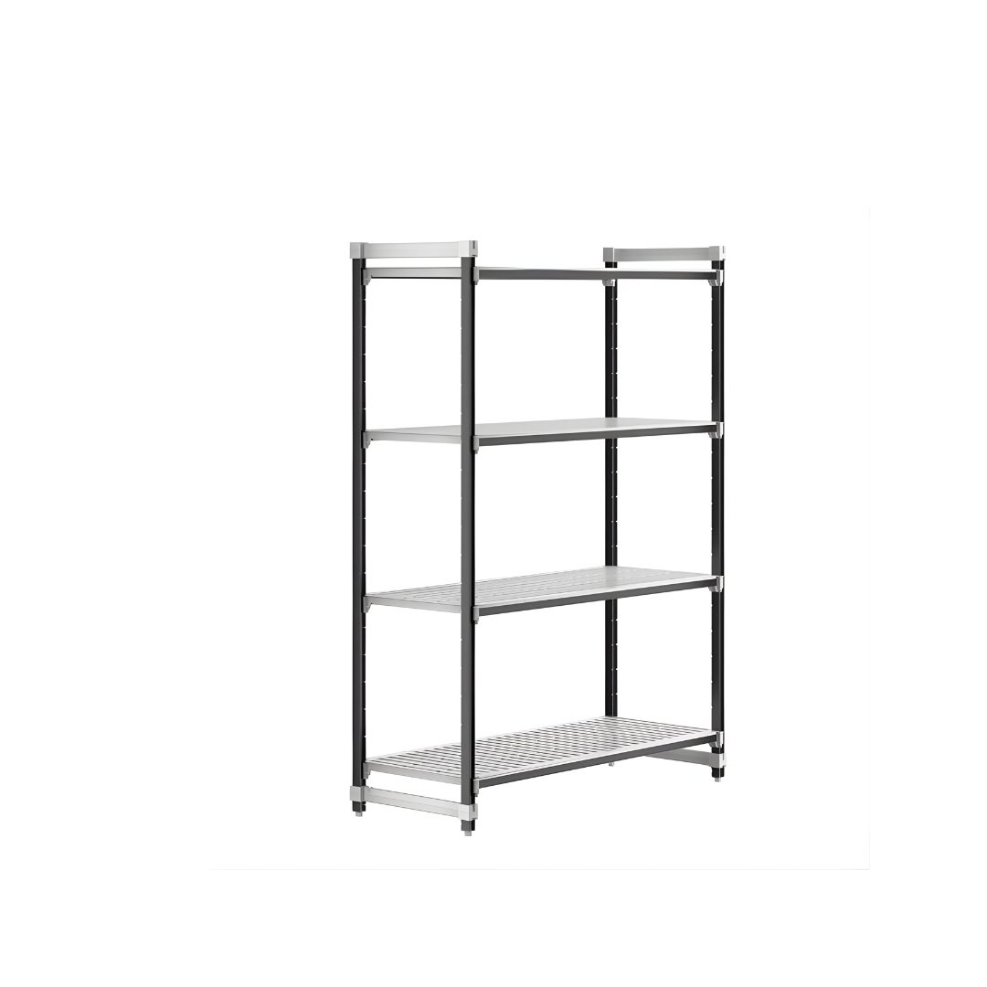 Cambro Camshelving Starter 4-Shelf Stationary Unit 18 × 48 × 72 Inch