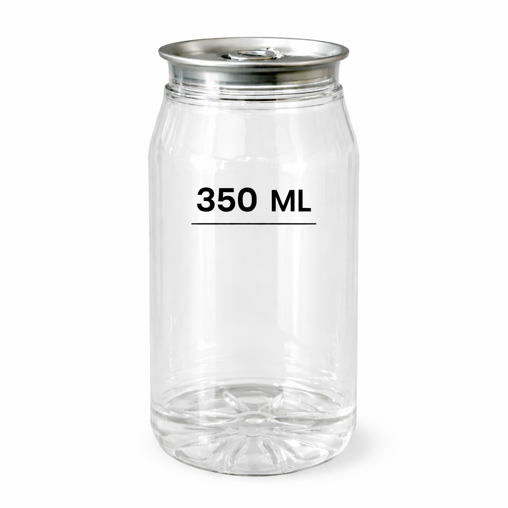53mm PET Beverage Can with Easy Open Lid 350ml - Pet Sealing Beverage Cans 350ml PSBCAN350