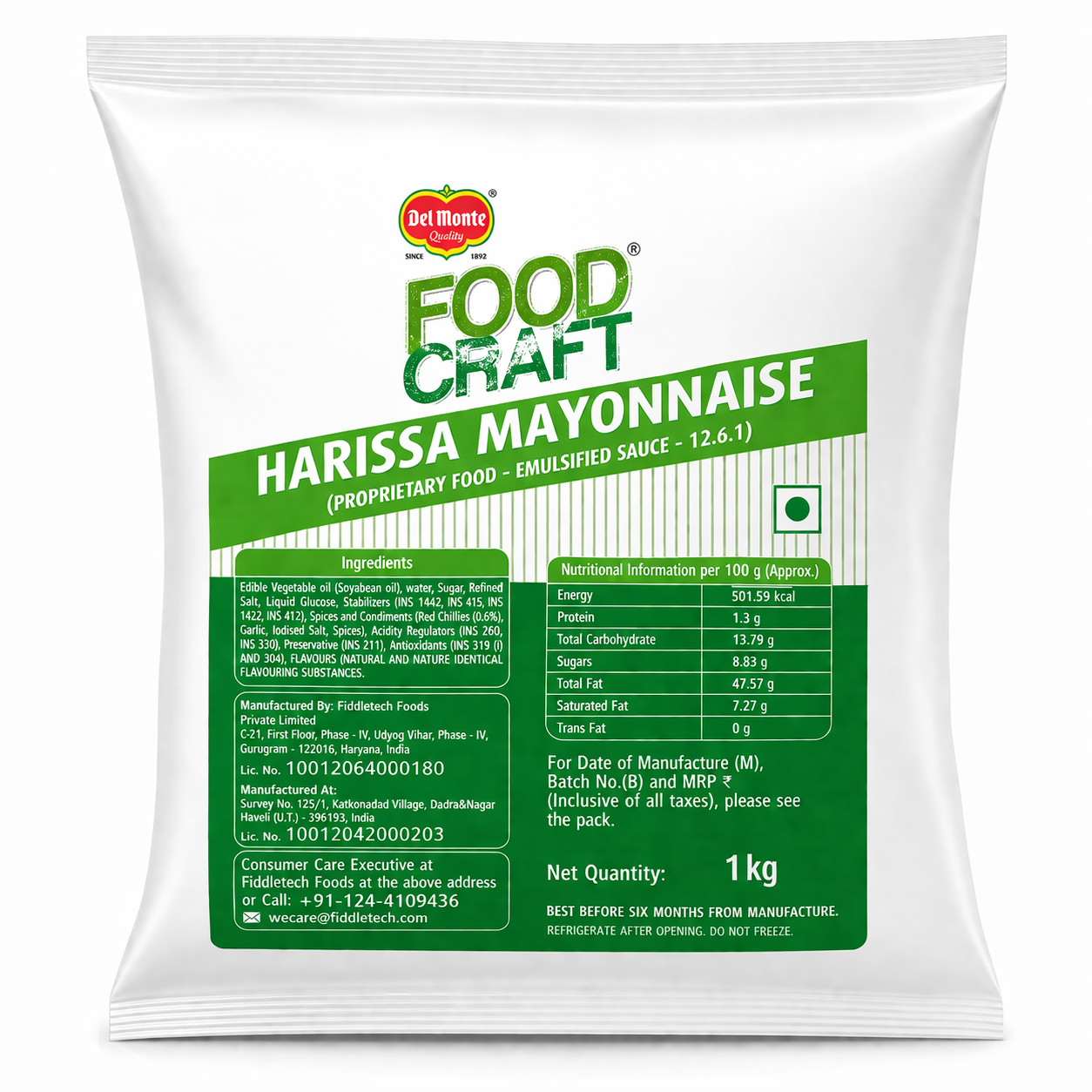Del Monte Food Craft Harissa Mayonnaise 1kg