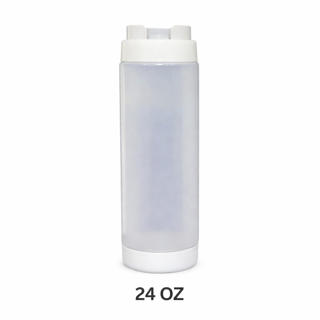FIFIO Bottle White 24 OZ - Dual Nozzle Squeeze Bottle